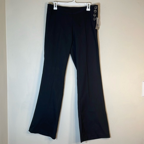 NWT. Anthropologie Elevenses 8 The Brighton Button Side Dress Pants. - Picture 1 of 13